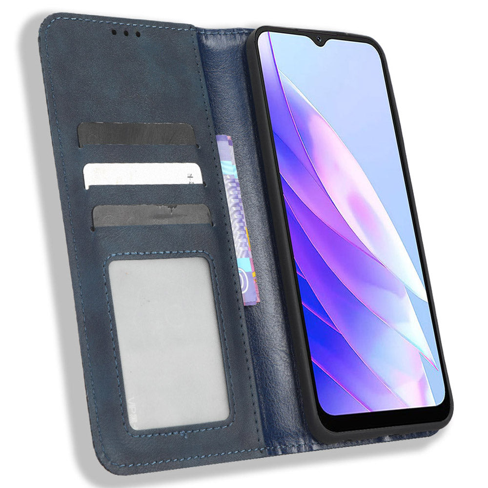 For Blackview A52 4G Dustproof Retro Texture Phone Case Leather Stand Phone Cover Wallet For Blackview A52 4G Dustproof Retro Texture Phone Case Leather Stand Phone Cover Wallet